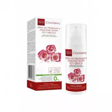 GoCranberry -  GoCranberry Krem do pielęgnacji delikatnej skóry szyi i dekoltu, 50 ml 